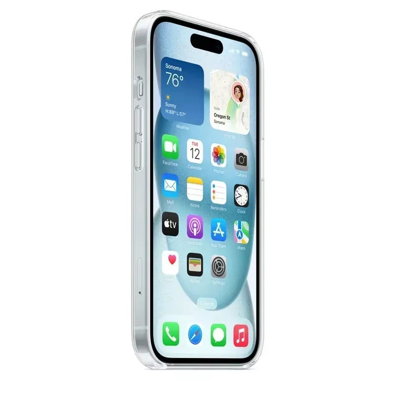 Magnetic Original Clear Case for Iphone 17 Air 16 15 14 13 12 11 Pro Max Mini XS XR Funda for Magsafe Silicone Transparent Cover