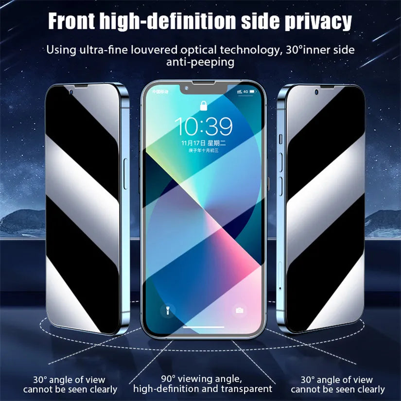 Anti Spy Glass for Iphone 17 16 15 14 13 Pro Max Privacy Screen Protector Iphone 12 11 13 Mini 14 15 Pro Glass Film